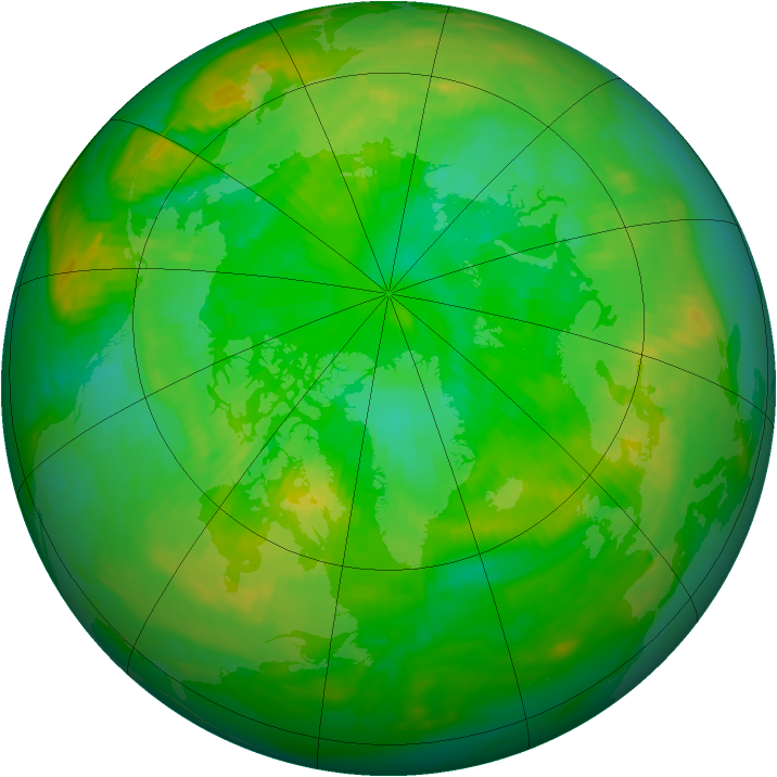 Arctic ozone map for 19 July 1979